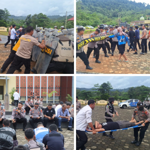 Wujudkan Kamtibmas Pilkada 2024 Kondusif, Polres Konawe Utara Giatkan Latihan Sispamkota