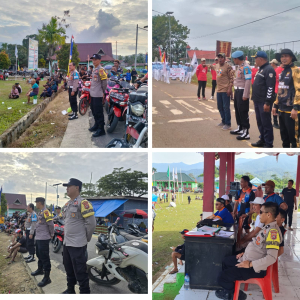 Polres Konawe Utara Laksanakan Pengamanan dan Monitoring Giat Porseni Tingkat Kecamatan
