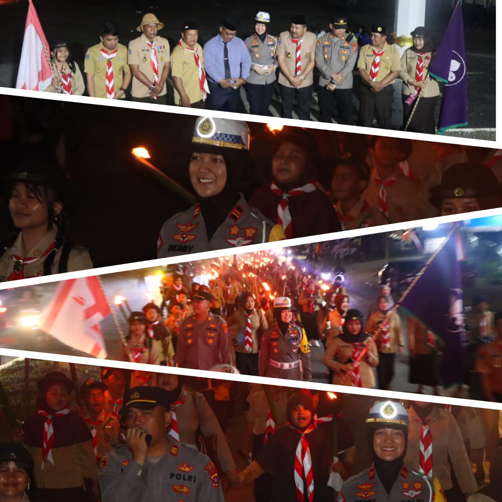 Polres Konut Turunkan 48 Personel Amankan Giat Malam Taptu dan Pawai Obor Tradisi Sambut Hut RI ke-79