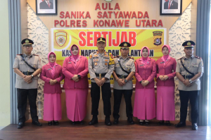 Kapolres Konut Pimpin Sertijab Kasat Resnarkoba Serta Pengukuhan Pejabat Sementara Kasikum