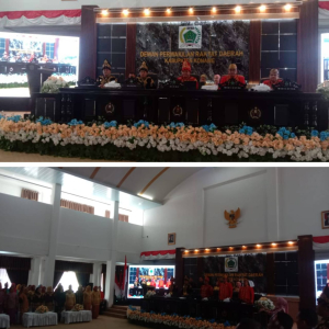 Ketua DPRD kabupaten Konawe I Made Asmaya pimpinan Rapat paripurna HUT Konawe ke_65 Tahun