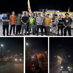 Karang Taruna Kel Tinobu Menyambut Hari Raya Idul Fitri Dengan Menggelar Pawai Obor