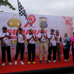 Semarak Hari Bhayangkara ke-79, Polda Sultra Gelar Jalan Sehat dan Senam Bersama di Ex MTQ Kendari