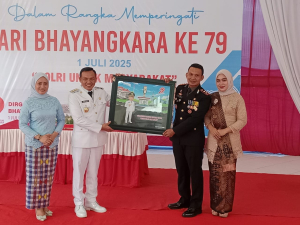 AKBP Noer Alam,S.I.K.selaku Kapolres Konawe pimpin langsung acara syukuran memperingati HUT bhayangkara ke 79