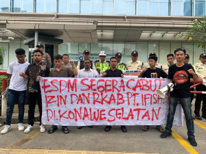 Mahasiswa Sultra Geruduk Kantor Pusat PT IFISHDECO TBK: Desak Hentukan Aktivitas Tambang Dan Cabut Izin Usaha