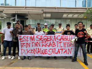 Mahasiswa Sultra Geruduk Kantor Pusat PT IFISHDECO TBK: Desak Hentukan Aktivitas Tambang Dan Cabut Izin Usaha