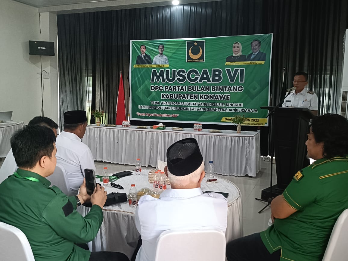 Wakil Bupati Konawe Hadiri MUSCAB VI DPC Partai Bulan Bintang, Dorong Transformasi Politik yang Inklusif