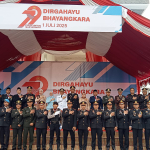 Polres Konawe AKPB Noer Alam didampingi Bupati Konawe, Yusran Akbar memimpin upacara peringatan Hari Bhayangkara ke 79 polri  untuk masyarakat