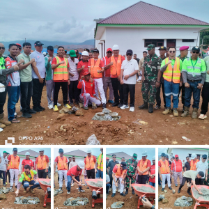 Wakil Bupati Konawe Utara Bersama PT.BKM Dan PT.Antam Melakukan Peletakan Batu Pertama Pembangunan Masjid Al-Istiqamah Desa Tapunggaya
