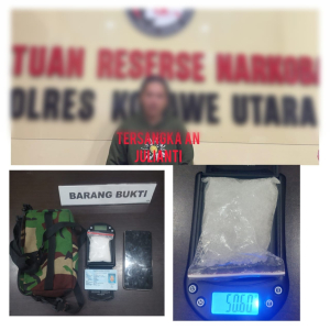 Membawa Barang Haram 50,60 Gram ; Polres Konawe Utara Berhasil Menangkap Seorang Wanita Di Desa Tanjung Bunga Kec Wawolesea