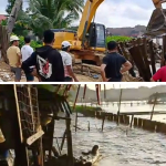 PT.Sumber Bumi Putra Menurunkan Excavator Untuk Penanganan Abrasi Pantai Desa Mandiodo