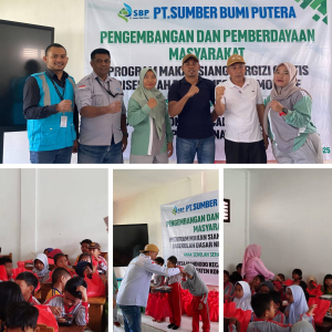 PT.Sumber Bumi Putra (SBP) Gelar Program Makan Berizin Gratis Untuk Siswa SD Di Lingkar Tambang