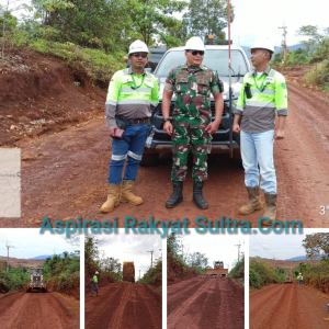 PT Bumi Konawe Minerina (BKM) Turunkan Alat Berat Perbaiki Jalan Licin Poros Tapunggaya