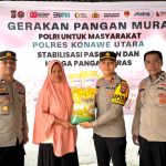 Polsek Lasolo Gelar Gerakan Pangan Murah di Kecamatan Lasolo