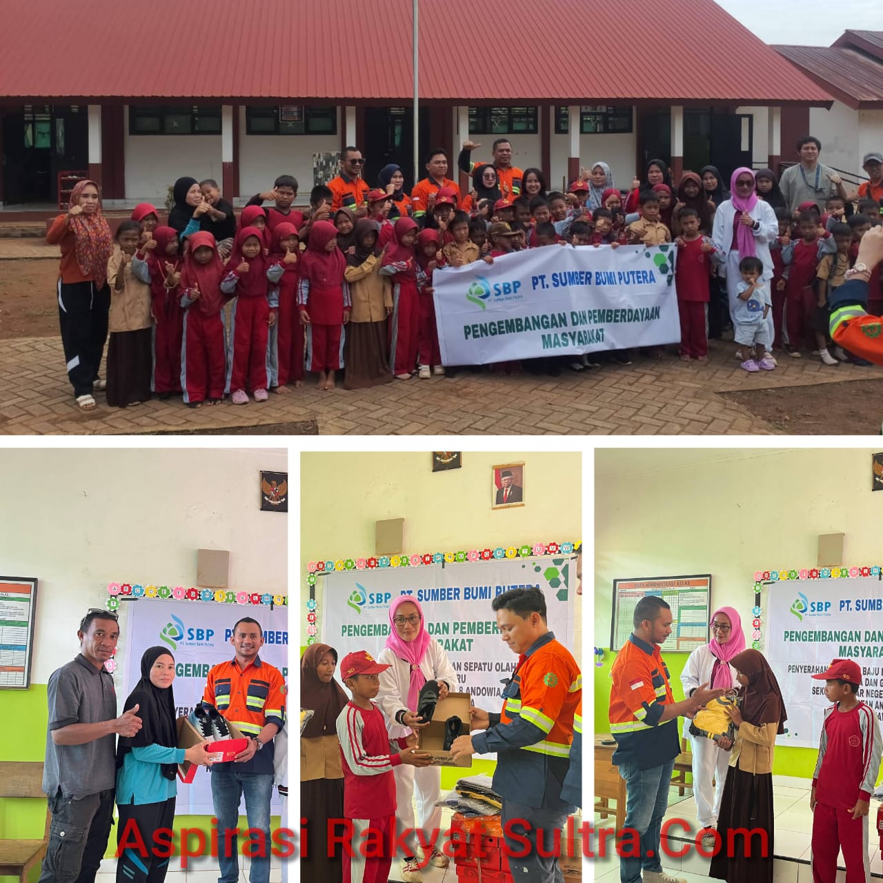 Melalui Program PPM, PT Sumber Bumi Putra (SBP) Serahkan Seragam Sekolah SD Dan SMP