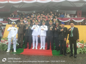 Upacara Peringatan HUT Ke-80 Kemerdekaan RI di Kabupaten Konawe Utara Berlangsung Meriah dan Khidmat