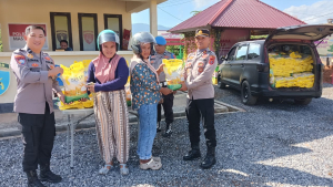 200 Sak Beras SPHP Tersalurkan, 120 Warga Serbu Gerakan Pangan Murah Polres Konawe Utara