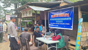 Bakti Kesehatan HUT Lantas ke-70, Puluhan Pengemudi Terima Layanan Kesehatan Gratis Satlantas Polres Konawe Utara