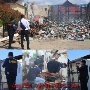 Selidiki Penyebab Kebakaran Gudang Arsip BKAD, Polres Konawe Utara Libatkan Tim Laboratorium Forensik Polda Sulsel