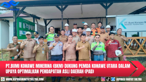 PT. Bumi Konawe Minerina (BKM) Dukung Pemda Konawe Utara Dalam Upaya Optimalkan Pendapatan Asli Daerah (PAD)