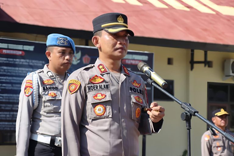 Kapolres Konawe AKBP Noer Alam,S.I.K resmi meluncurkan satuan perwira samapta pertama di lapangan polres Konawe di kelurahan inolobunggadue,kecamatan unaaha