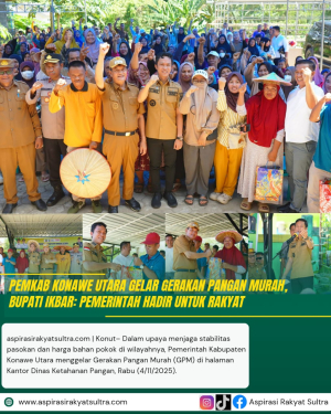 Pemkab Konawe Utara Gelar Gerakan Pangan Murah, Bupati Ikbar: Pemerintah Hadir Untuk Rakyat