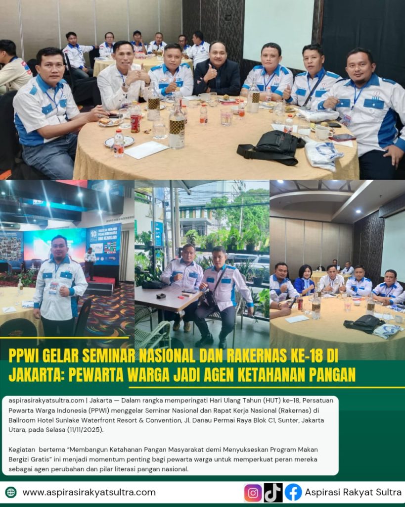 PPWI Gelar Seminar Nasional dan Rakernas ke-18 di Jakarta: Pewarta Warga Jadi Agen Ketahanan Pangan