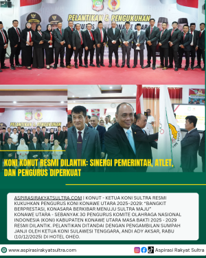 KONI Konut Resmi Dilantik: Sinergi Pemerintah, Atlet, dan Pengurus Diperkuat