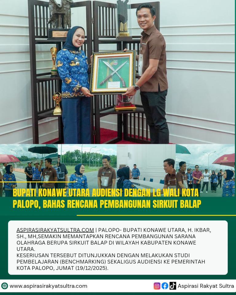 Bupati Konawe Utara Audiensi dengan Wali Kota Palopo, Bahas Rencana Pembangunan Sirkuit Balap