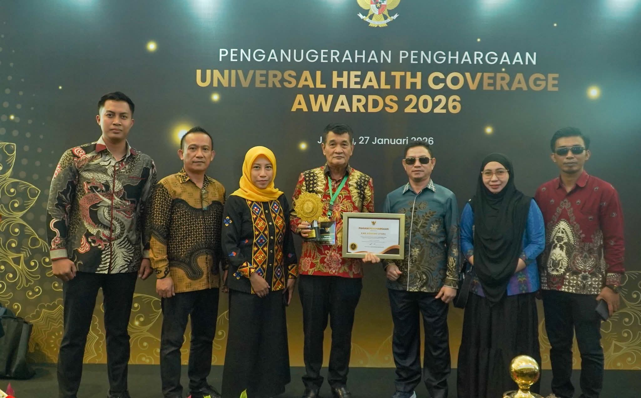 Capai 97,88 Persen, Pemkab Konawe Utara Sabet UHC Award 2026 Kategori Utama
