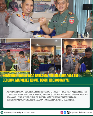 Komandan Kodim 1430 Bersama Puluhan Anggota TNI Geruduk Mapolres Konut, Begini Kronologinya!