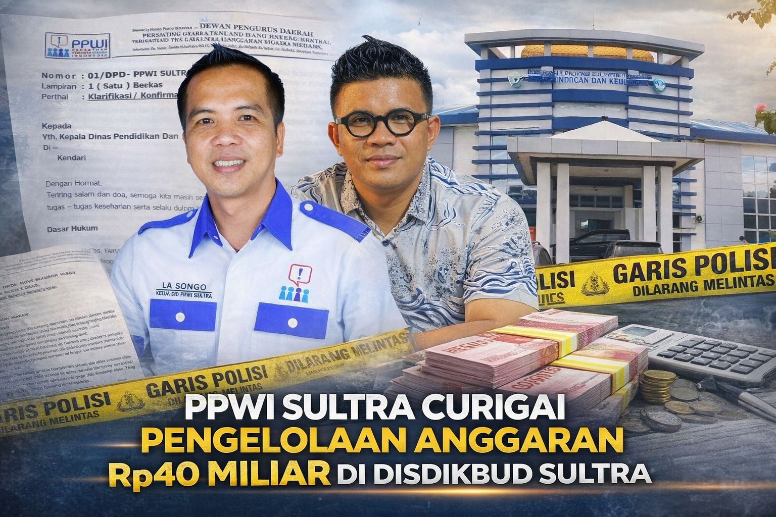 Surat Klarifikasi Anggaran Rp40 Miliar Belum Terjawab, DPD PPWI Sultra Soroti Disdikbud