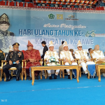 Gubernur sulawesi tenggara mayjen TNI purn Andi sumangerukka,S.E,.M.M hadir di hari jadi kabupaten konawe ke 66 tahun