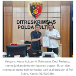 Dilaporkan Terkait Dugaan Pencurian Mesin Crusher, Ruksamin Ajukan Laporan Balik ke Polda Sultra