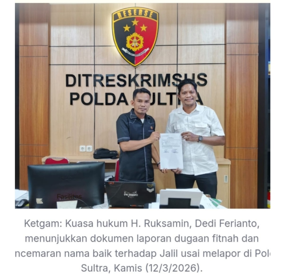 Dilaporkan Terkait Dugaan Pencurian Mesin Crusher, Ruksamin Ajukan Laporan Balik ke Polda Sultra