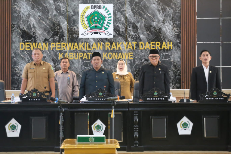DPRD Konawe Menyampaikan Laporan Pertanggung JawabaN ( LKPJ) Tahun Anggaran 2025 Dalam Rapat Paripurna