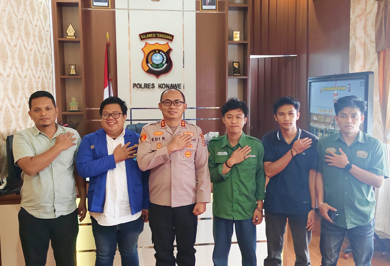Perkuat sinergi dengan mahasiswa, Kapolres Konawe gelar silaturahmi bersama BEM dan PMII