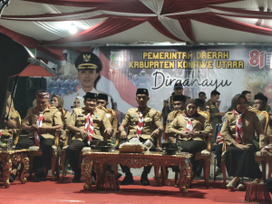 Pawai Obor Semarakkan Taptu HUT RI ke-81 dan Hari Pramuka ke-65 di Konawe Utara