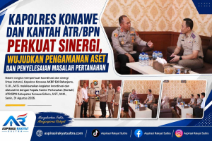Kapolres Konawe dan Kantah ATR/BPN Perkuat Sinergi, Wujudkan Pengamanan Aset dan Penyelesaian Masalah Pertanahan