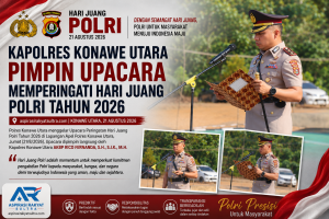 Kapolres Konawe Utara Pimpin Upacara Memperingati Hari Juang Polri Tahun 2026