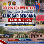 Polres Konot Gelar Apel Kesiapan Tanggap Bencana Tahun 2026, Sinergi Bersama Hadapi Karhutla dan Cuaca Ekstrem