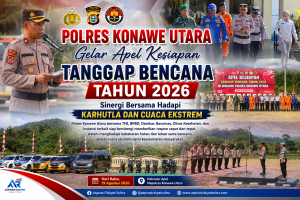 Polres Konot Gelar Apel Kesiapan Tanggap Bencana Tahun 2026, Sinergi Bersama Hadapi Karhutla dan Cuaca Ekstrem