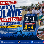 Drama Adu Penalti, Kecamatan Molawe Tumbangkan Lasolo dan Melaju ke Semifinal Porseni Konut