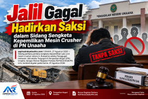 Jalil Gagal Hadirkan Saksi dalam Sidang Sengketa Kepemilikan Mesin Crusher di PN Unaaha