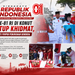HUT ke-81 RI di Konut Ditutup Khidmat, Wakil Bupati Pimpin Penurunan Bendera