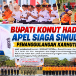 Bupati Konut Hadiri Apel Siaga Simulasi Penanggulangan Karhutla
