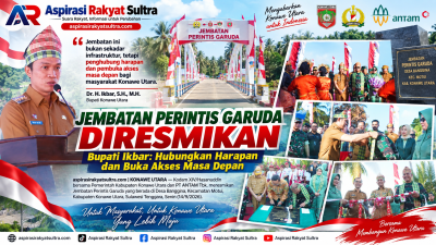 Jembatan Perintis Garuda Diresmikan, Bupati Ikbar: Hubungkan Harapan dan Buka Akses Masa Depan