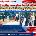 Polres Konawe dan Polsek abuki Kawal Pemeriksaan Setempat Sengketa Lahan, Pastikan Proses Hukum Berjalan Aman dan Kondusif