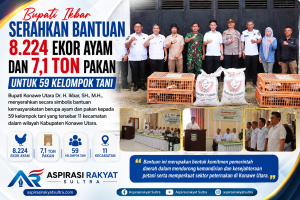 Bupati Ikbar Serahkan Bantuan 8.224 Ekor Ayam dan 7,1 Ton Pakan untuk 59 Kelompok Tani